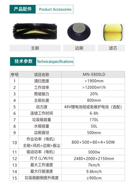 新型全封闭自卸式和田县扫地机MN-E800LD